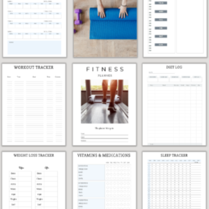 Editable Fitness Planner | Canva Template Pack | Weight Loss Template | Commercial Use